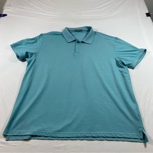 Members Mark Shirt Men’s XXL Stretch Cotton Polo Golf Shirt Blue Short Sleeve